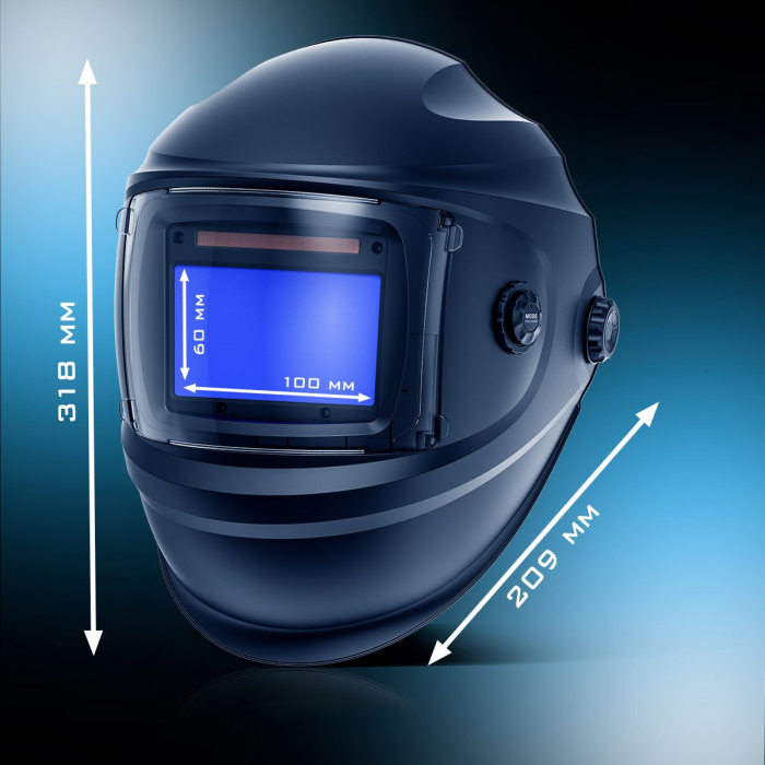 Masca de sudura automata BULLET Casca de sudura 3-in-1 | scut de sudura | mască de sudură cu reproducere a culorilor adevărate, întunecare automată DIN 4 la DIN 13 și clasa optică 1/1/1/2 [5]