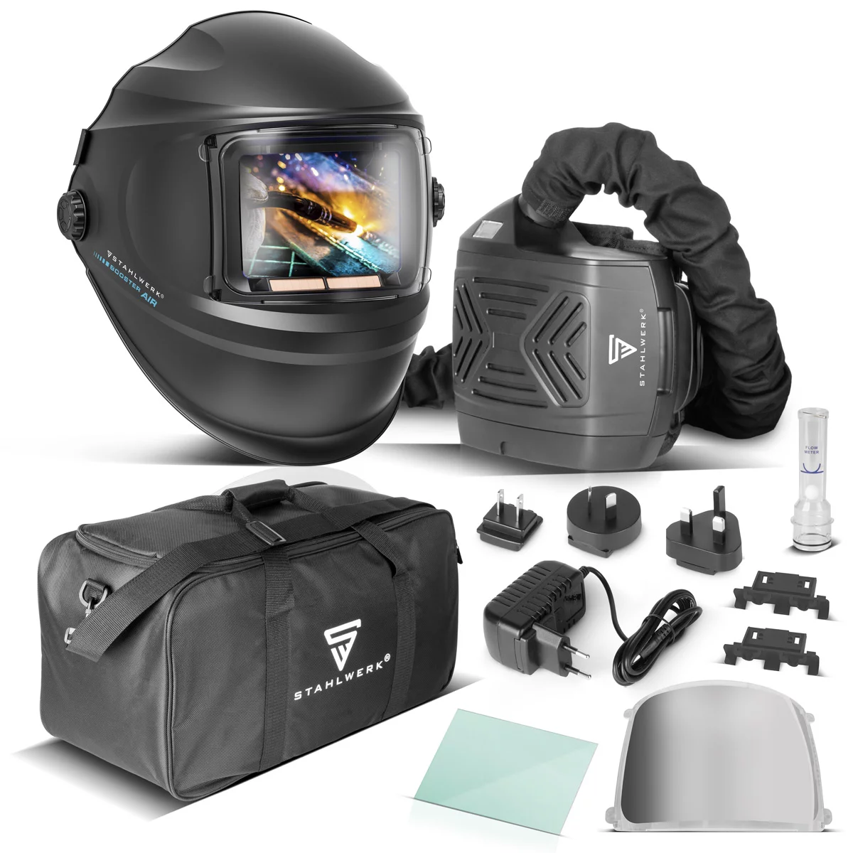 Masca de sudura automata cu filtru aer Booster Air Stahlwerk [2]