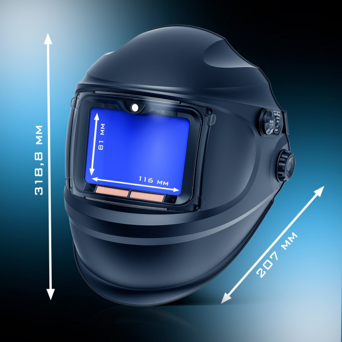 Masca de sudura automata RAPTOR Mască de sudură 3 în 1 cu lumină LED, redare culori adevărate, memorie de lucru, întunecare automată DIN 4 la DIN 13 și clasa optică 1/1/1/2 [2]