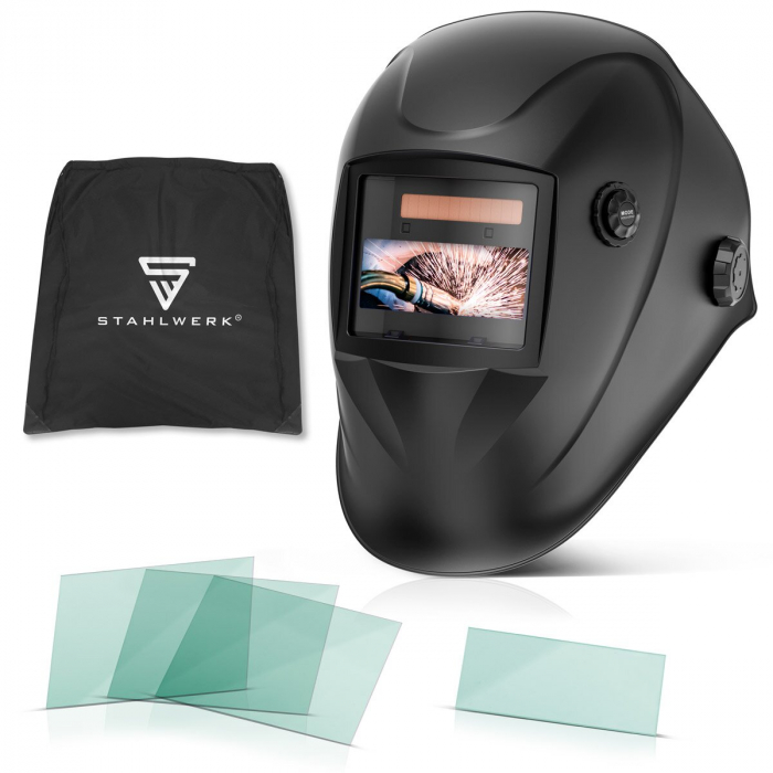 Masca de sudura automata WORKER Casca de sudura 3-in-1 | scut de sudura | mască de sudură cu reproducere a culorilor adevărate, întunecare automată DIN 4 la DIN 13 și clasa optică 1/1/1/2 [7]