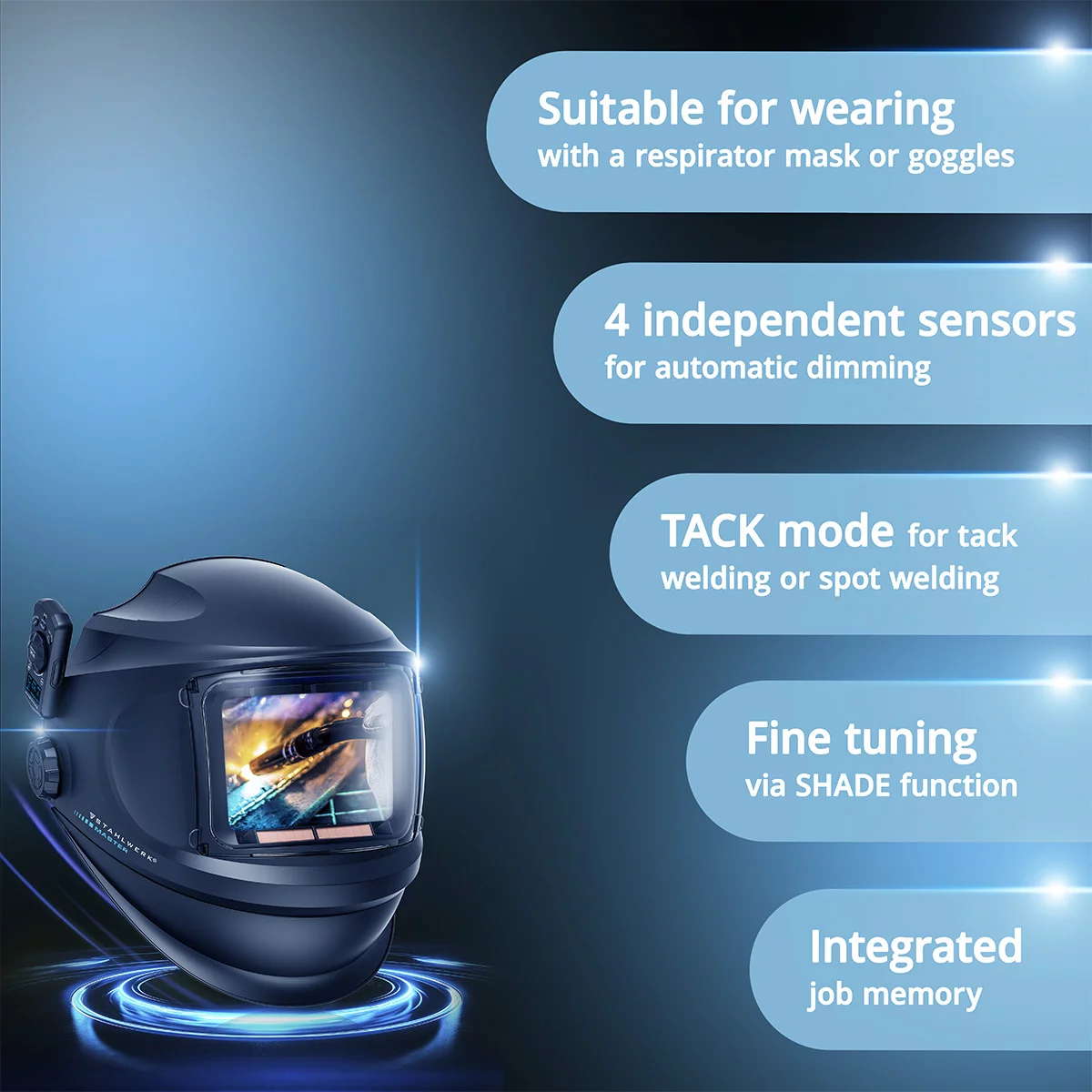 Masca de sudura cu filtru aer Master Air Stahlwerk [10]