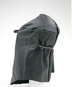 Masca de sudura din piele naturala cu nas si ochelari rabatabili [2]