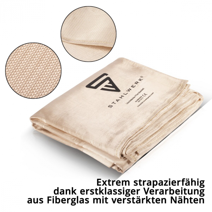 Patura de protectie sudura 200x200 cm din fibra de sticla Stahlwerk [7]