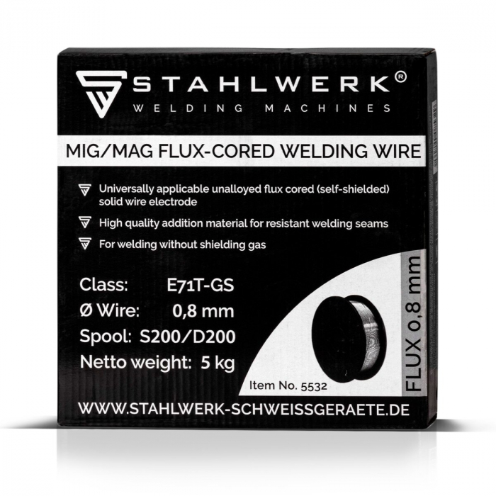 Sarma sudura fara gaz (flux) JASIC, 0.9 mm rola 5kg [3]