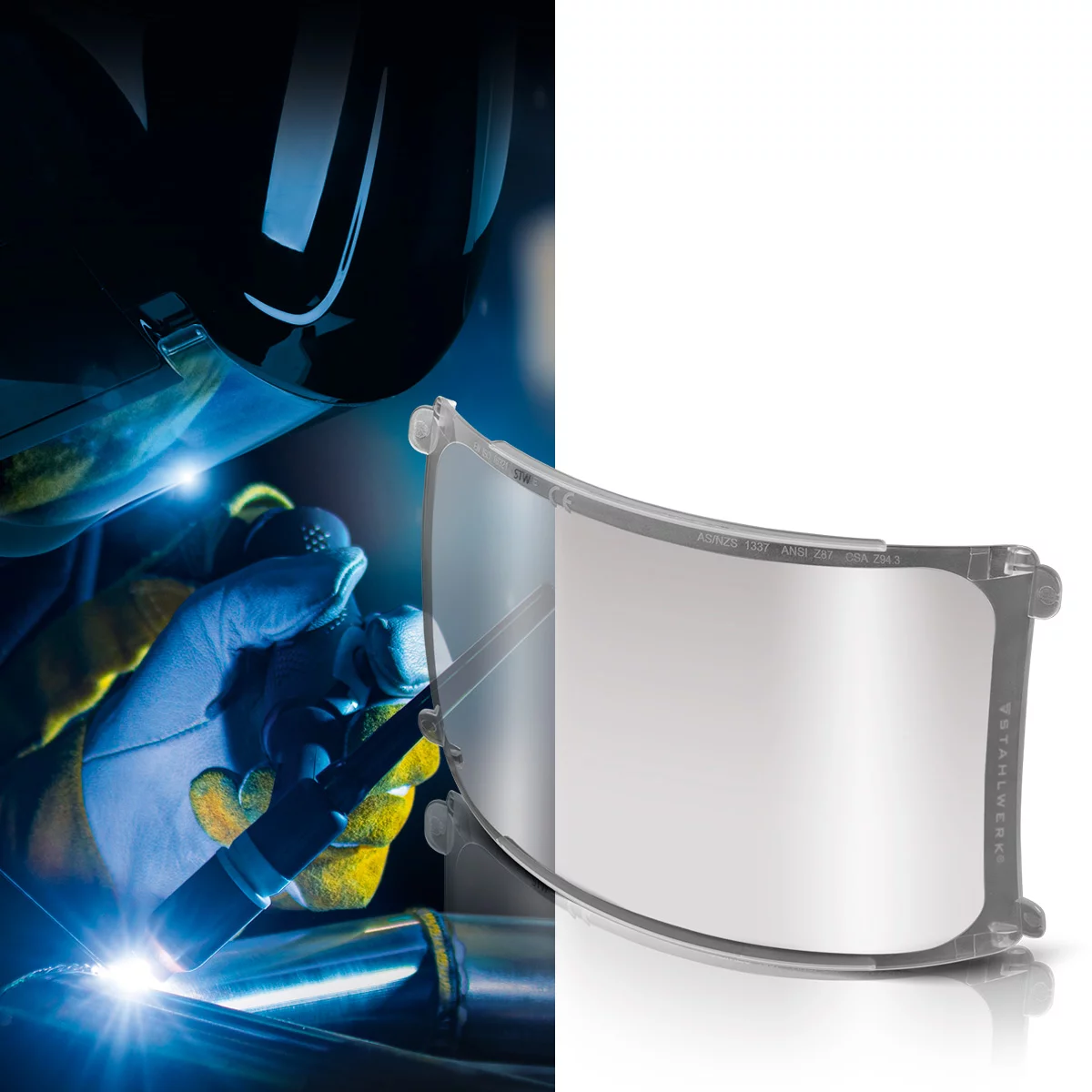 Set de 6 lentile de schimb pentru cască de sudură STAHLWERK RAPTOR, pentru interior și exterior | lentilă de protecție pentru sudură | lentilă pentru vizieră | lentile de protecție EN ISO 16321 pentru [5]