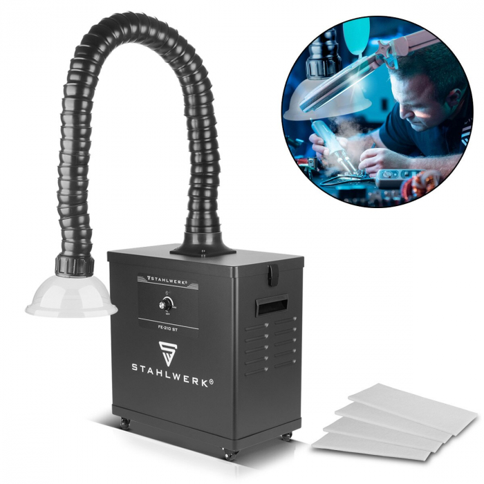 Unitate de extracție a fumului STAHLWERK FE-210 ST cu filtru triplu și sistem de extracție de 210 W [3]