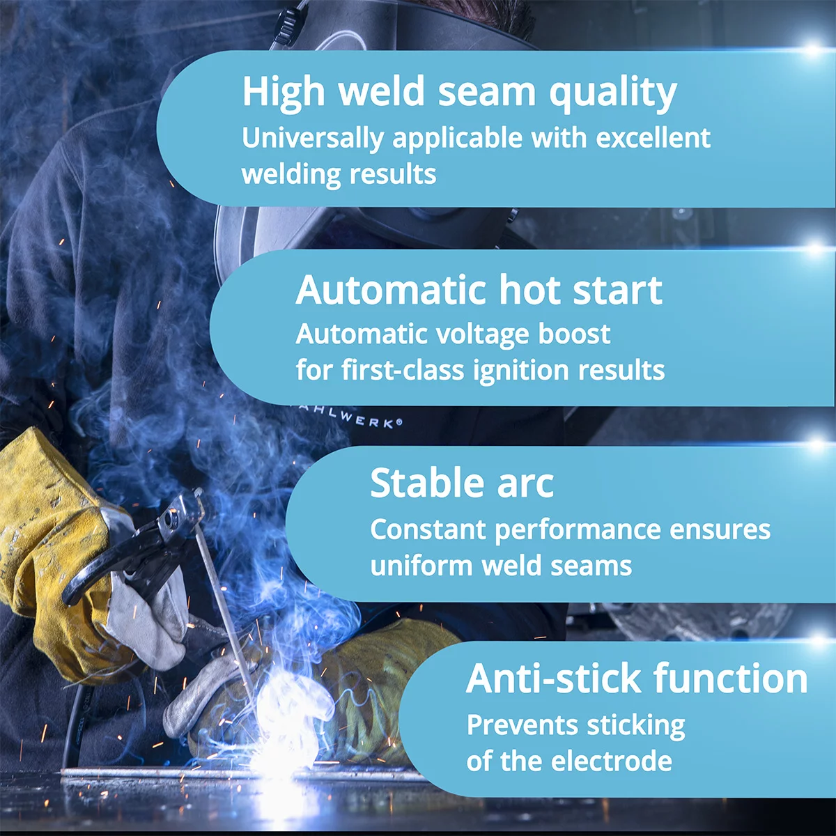 Aparat de sudura aluminiu profesional TIG 200 AC/DC Stahlwerk [9]