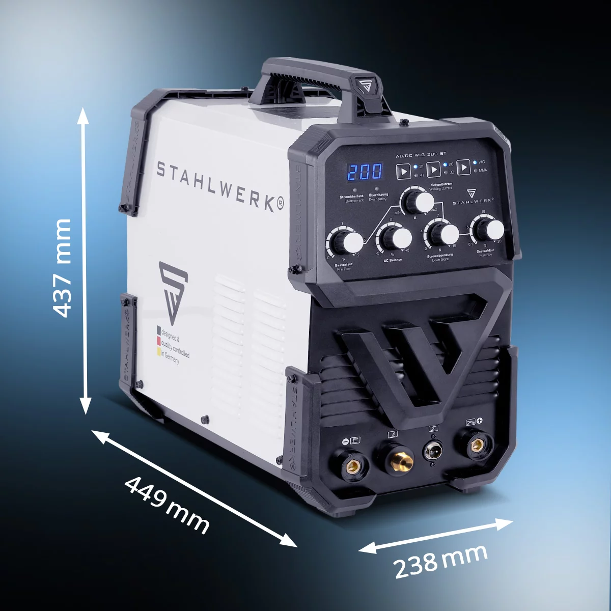Aparat de sudura aluminiu profesional TIG 200 AC/DC Stahlwerk [1]