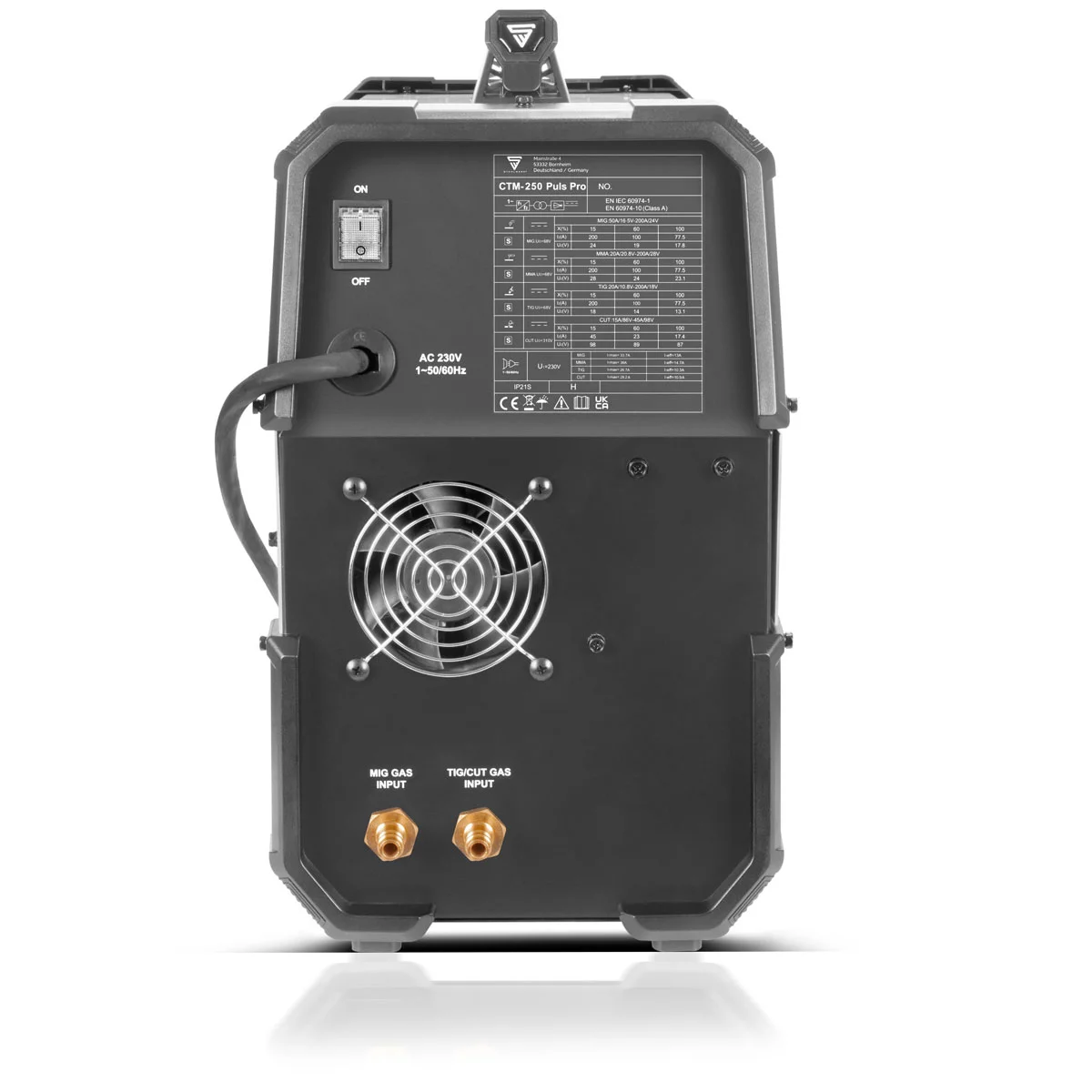 Aparat de sudură combinat 6 în 1 STAHLWERK CTM-250 Puls Pro, 200 A | Funcție puls | Alimentare sinergică a sârmei | Plasma 45 A CUT | TIG | MIG MAG | PULS | MMA | FLUX [5]