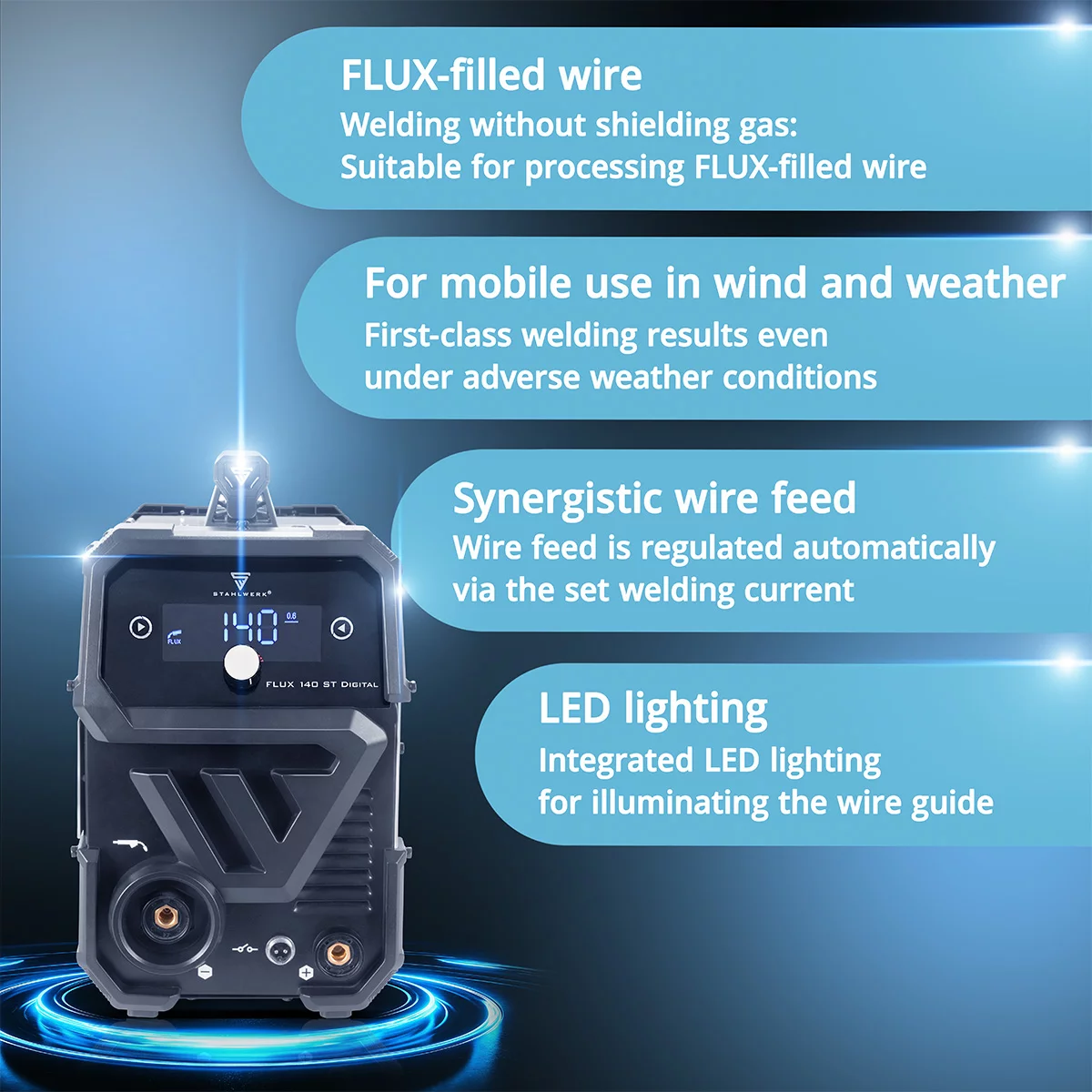 Aparat de sudura Digital Flux 140 Stahlwerk pachet [9]
