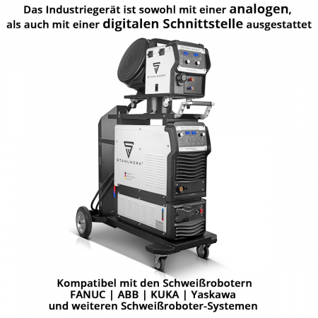 Aparat de sudura industrial STAHLWERK MIG MAG 500 DP Invertor IGBT complet sinergic, racit cu apa, cu 500 A si functie spot, sistem de sudura MIG MAG cu impuls | puls dublu | puls de mare viteză [3]