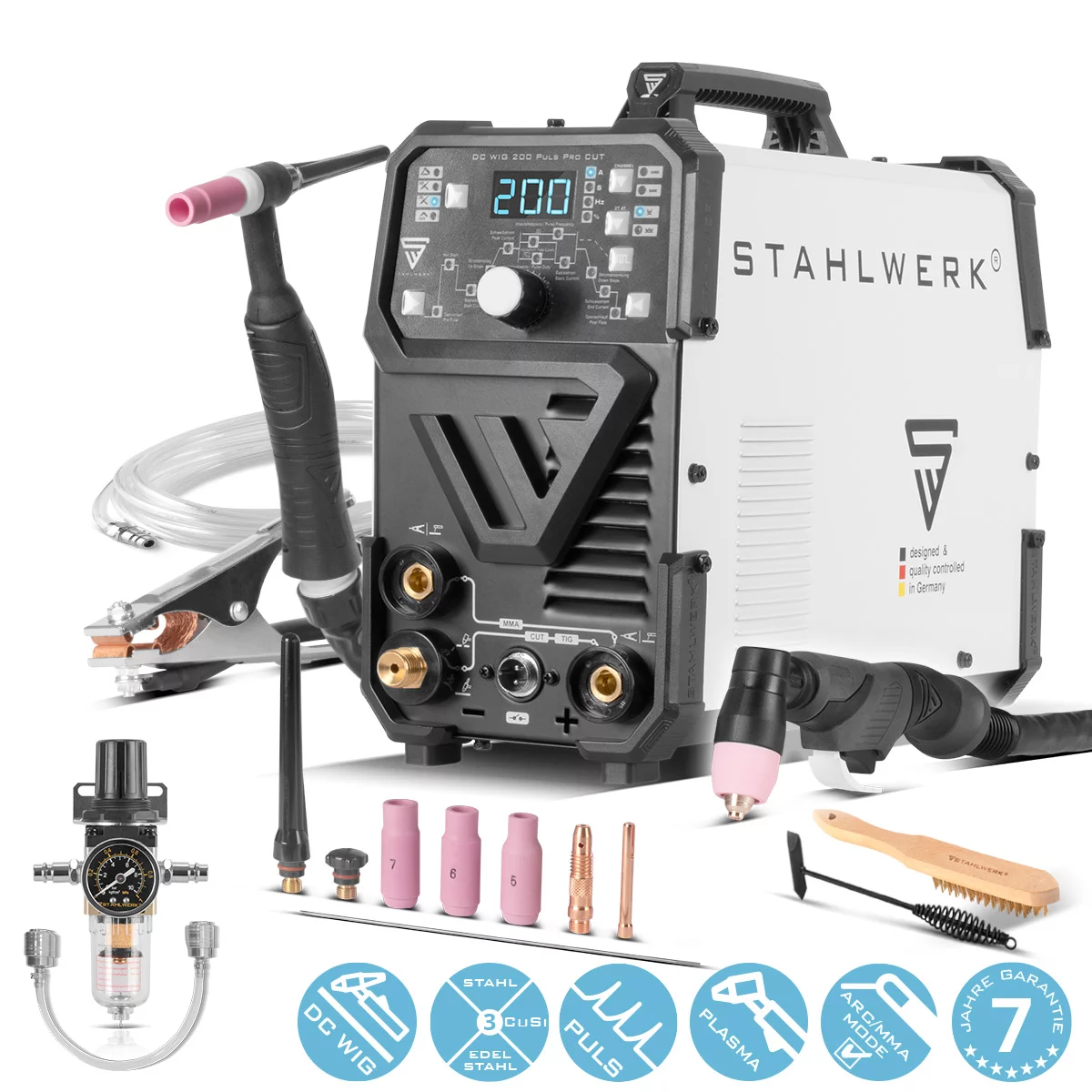 Aparate multifunctionale - Aparat de sudura multifunctional Stahlwerk DC TIG 200 Pulse Pro CUT