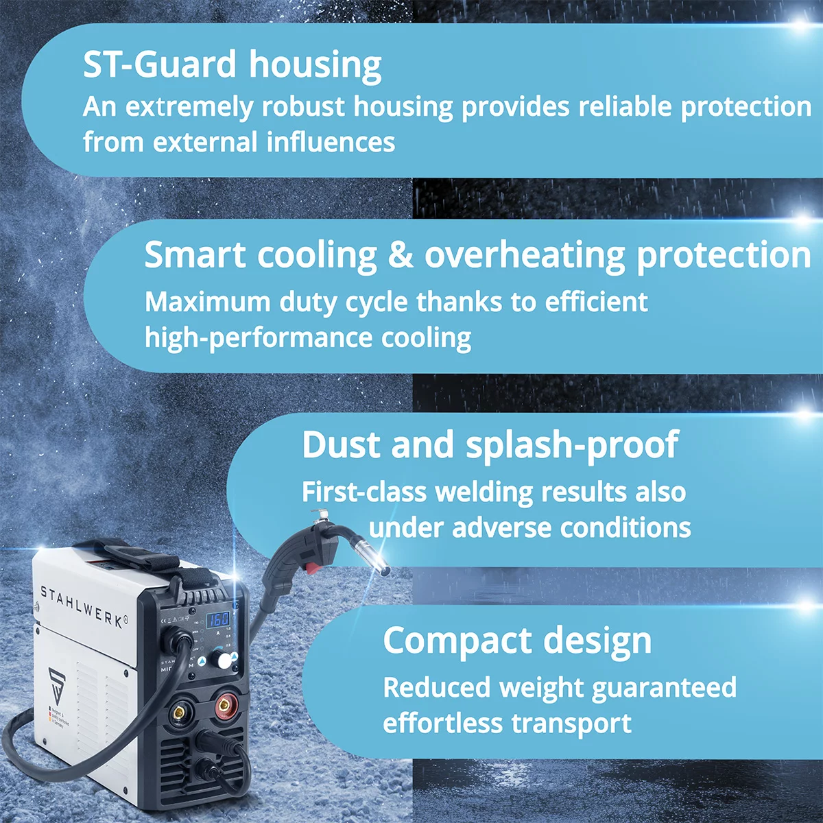 Aparat de sudura multiproces MIG/MAG/TIG/MMA Stahlwerk MIG 160 M [10]