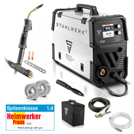 Aparat de sudura STAHLWERK MIG MAG 200 Pro complet sinergic cu functie de impuls si dublu impuls [2]