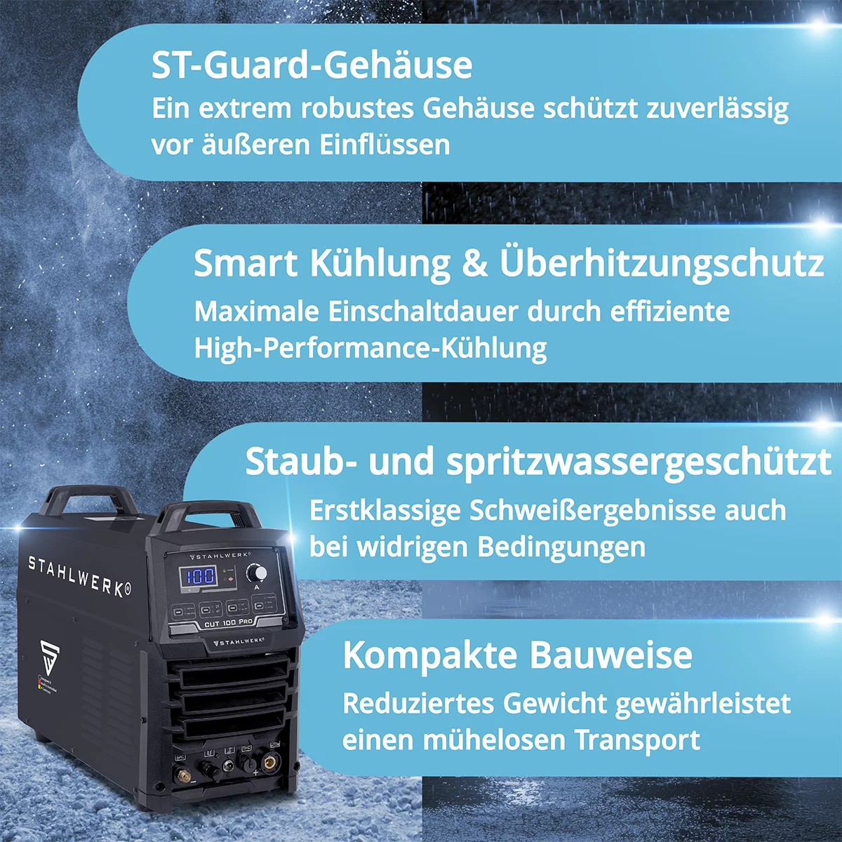 Aparat de taiere cu plasma profesional CUT 100 P Stahlwerk 44mm [5]