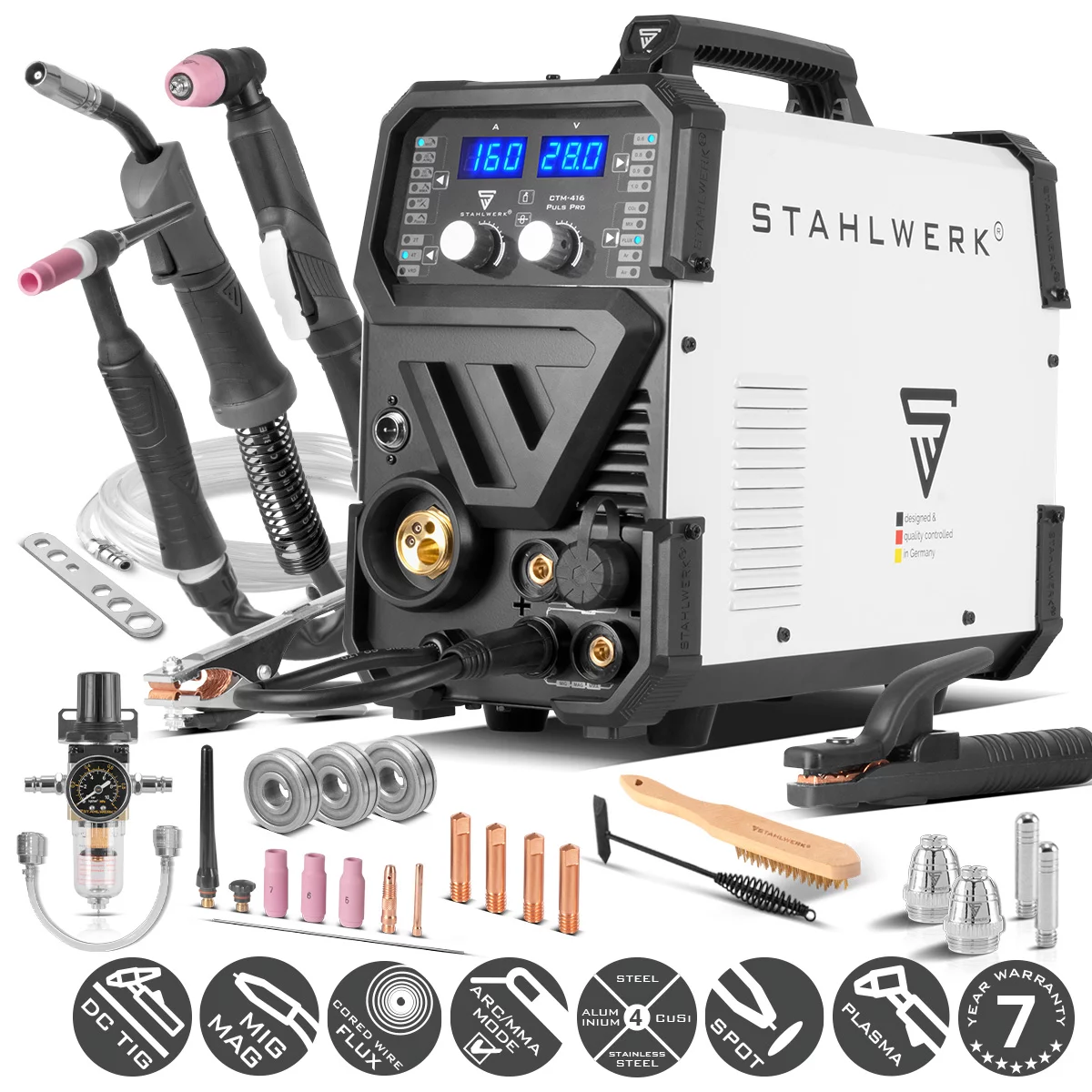 Aparate multifunctionale - Aparat sudura multifunctional Stahlwerk CTM 416 puls  MIG/TIG/MMA/CUT