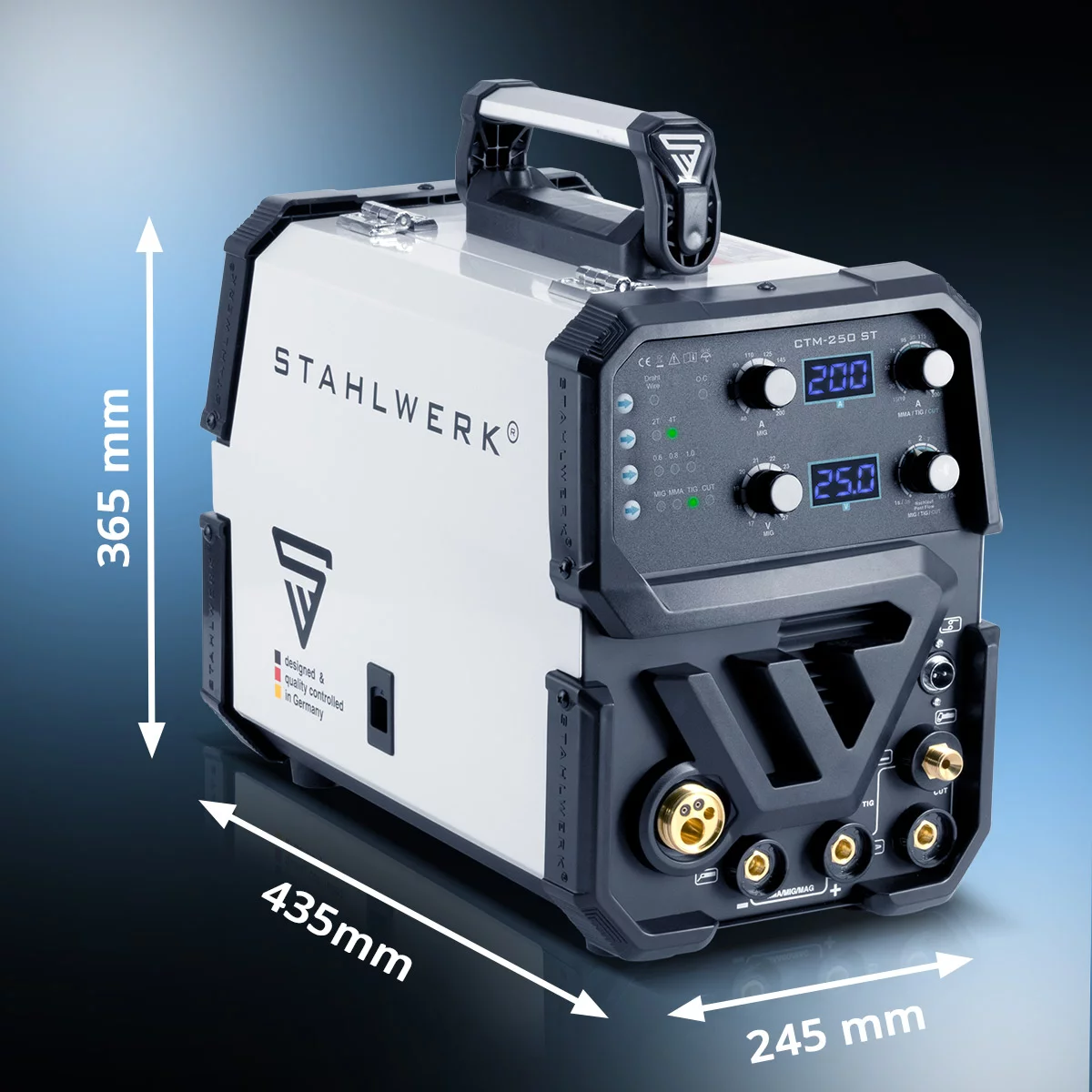 Aparat sudura multiproces Stahlwerk CTM-250 ST  200A TIG + MIG / MAG + MMA + 50A CUT / Plasma [3]