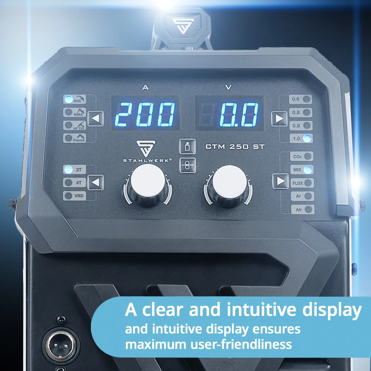 Aparat sudura multiproces Stahlwerk CTM-250 ST  200A TIG + MIG / MAG + MMA + 50A CUT / Plasma [6]