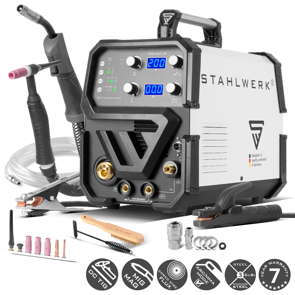Aparat sudura multiproces Stahlwerk MTM 200 ST 200A TIG + MIG / MAG + MMA [0]