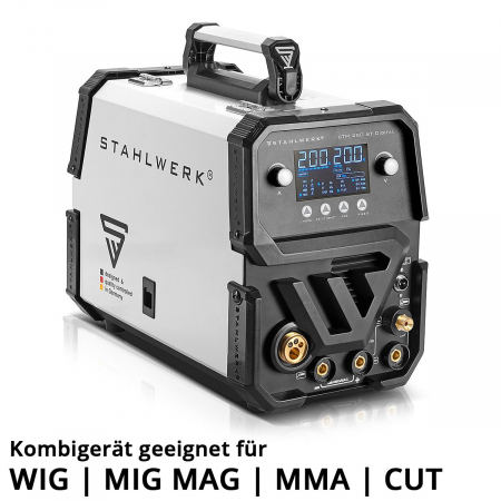 Aparat sudura multiproces Stahlwerk CTM 250 ST 200A TIG + MIG / MAG + MMA+PLASMA  Digital [12]