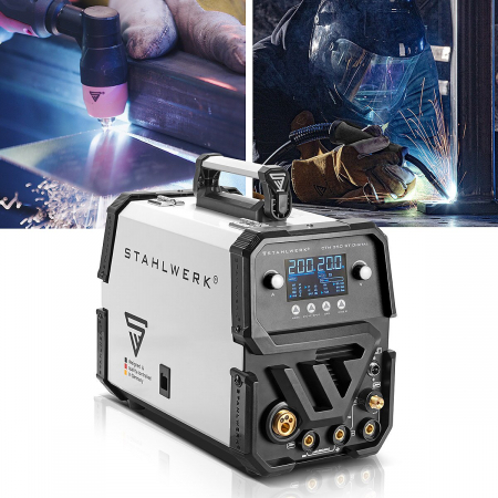 Aparat sudura multiproces Stahlwerk CTM 250 ST 200A TIG + MIG / MAG + MMA+PLASMA  Digital [1]