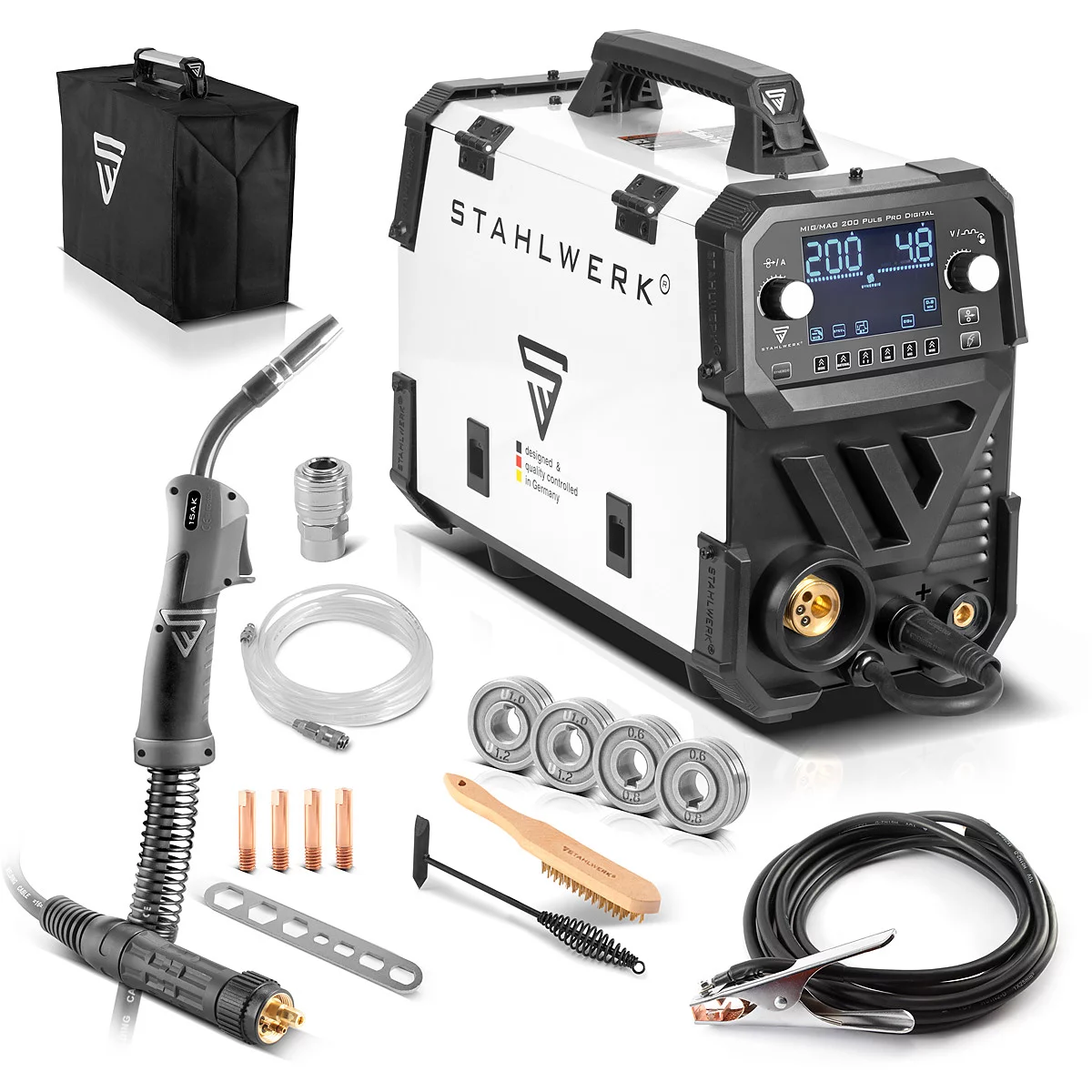 Aparat sudura profesional cu 4 role av. STAHLWERK MIG/MAG 200 Puls Pro Syergic Digital [2]