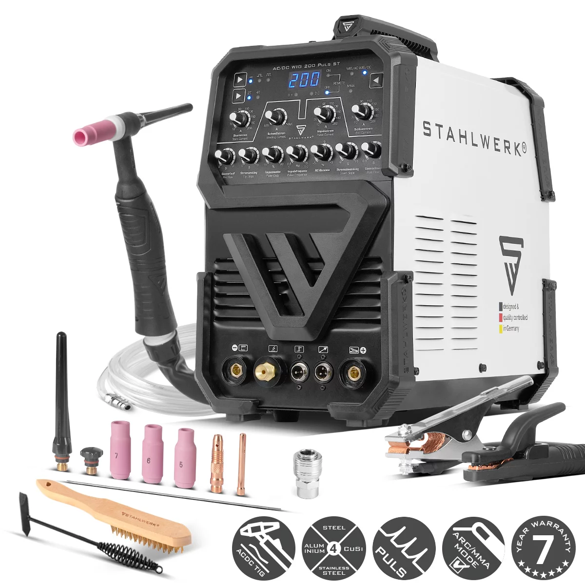 Aparate sudura aluminiu AC/DC - Aparat sudura profesional pentru aluminiu AC/DC 200 ST Pulse Stahlwerk