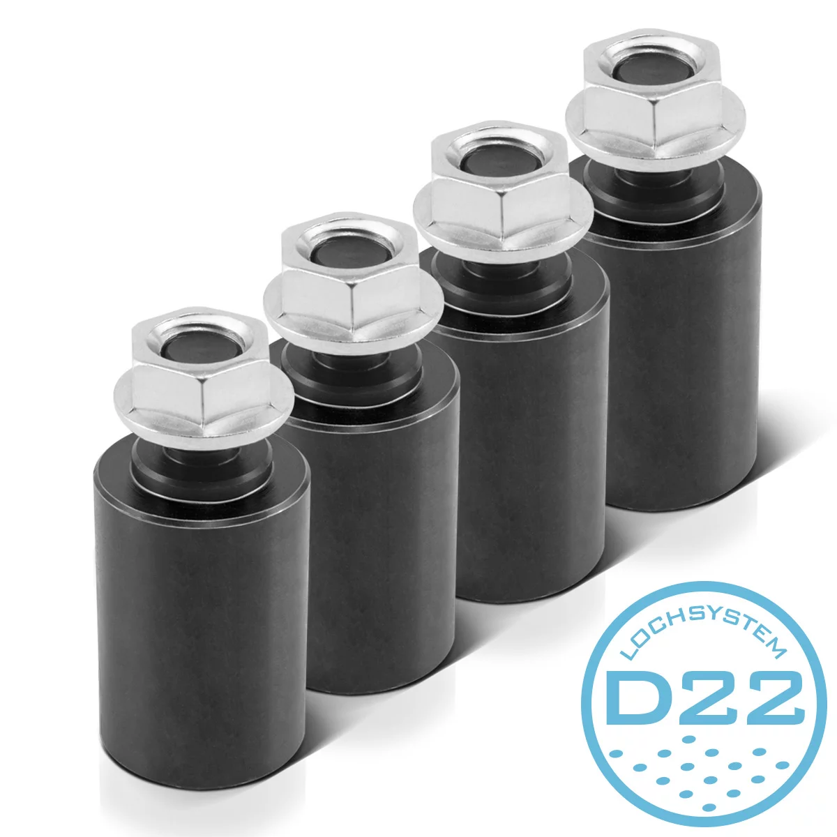 Mese de sudura - Bolturi de oprire cu protectie la ridicare 34x50mm filet M14 pentru mese de sudura cu sistem gauri D 22