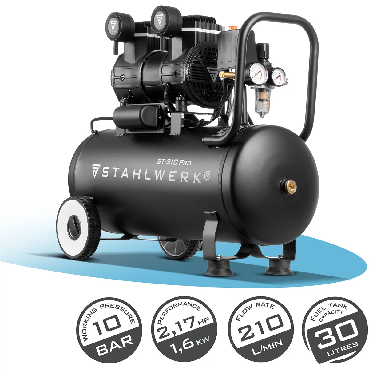Compresoare - Compresor de aer comprimat STAHLWERK ST 310 Pro presiune ieșire 10 bar