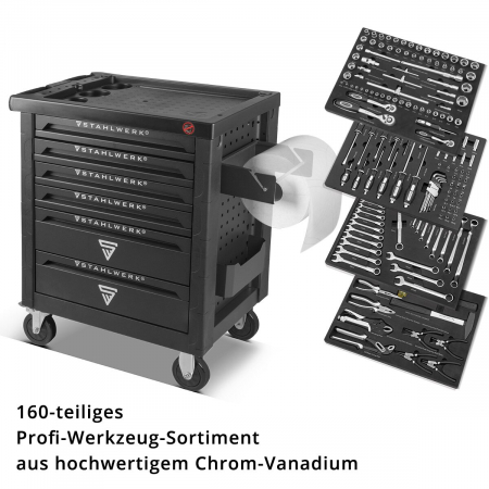 Dulap de scule 160 piese cu 6 sertare Stahlwerk [1]