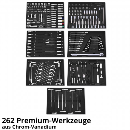 Dulap scule STAHLWERK PHOENIX echipat cu 262 de scule [1]