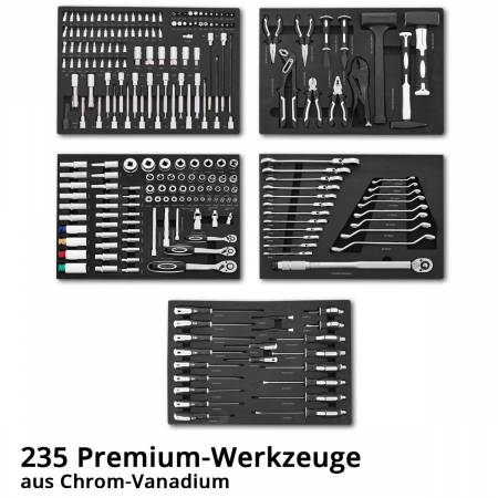 Dulap scule STAHLWERK SHARK echipat cu 235 de scule [2]