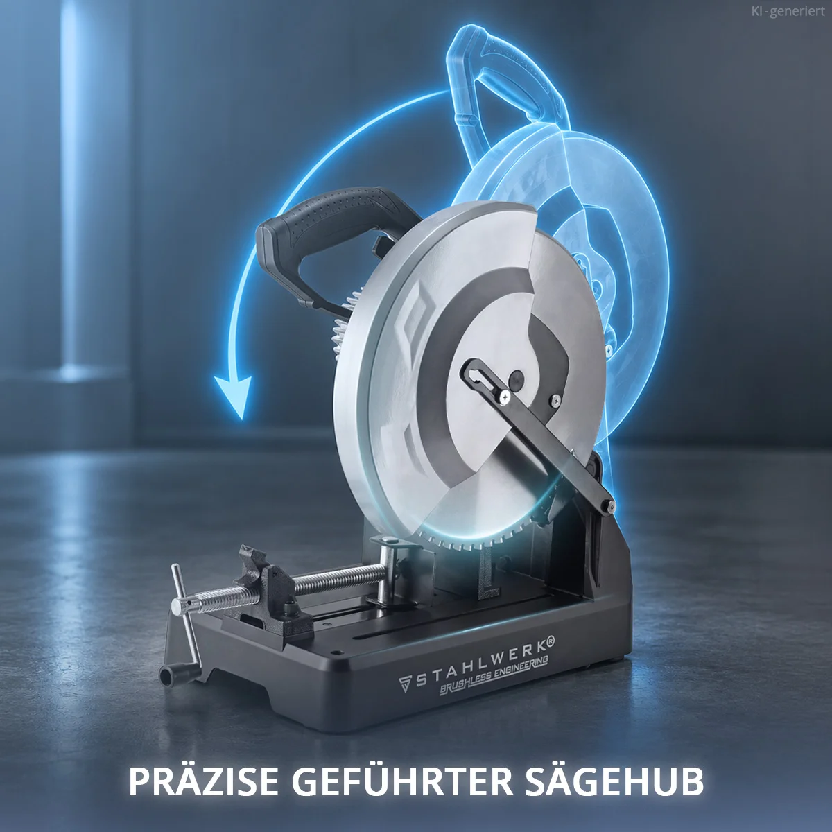 Fierastrau pentru taiere metal STAHLWERK MT-35 ST | 3.500 W | Disc 355 mm | 700–1.300 rpm | Motor Brushless | Afisaj LCD | Unghi de taiere 0–45° | Pentru otel, aluminiu, lemn si plastic [6]