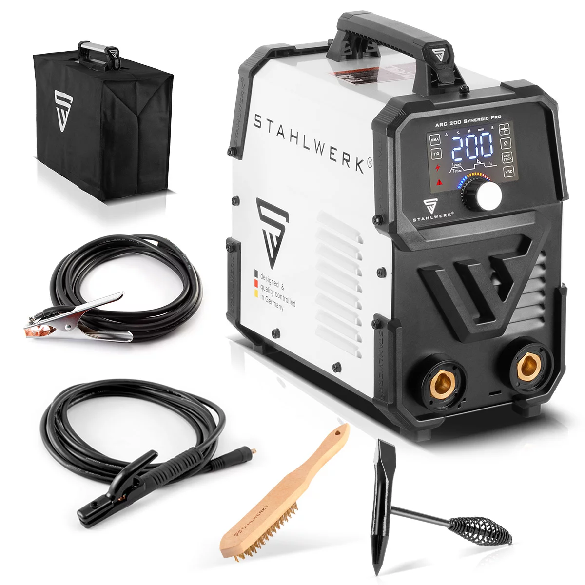 Aparate sudura MMA - Invertor sudura STAHLWERK ARC 200 Synergic Pro, complet sinergic MMA / Lift-TIG cu 200 de amperi și tehnologie IGBT