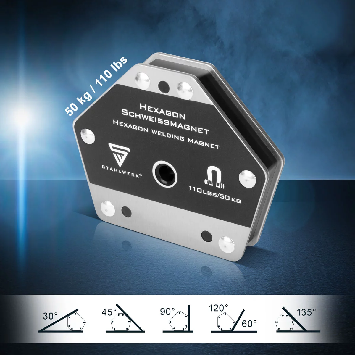 Magnet de sudare hexagonal | Magnet puternic pentru aplicații versatile cu o forță de reținere de 50 kg [4]