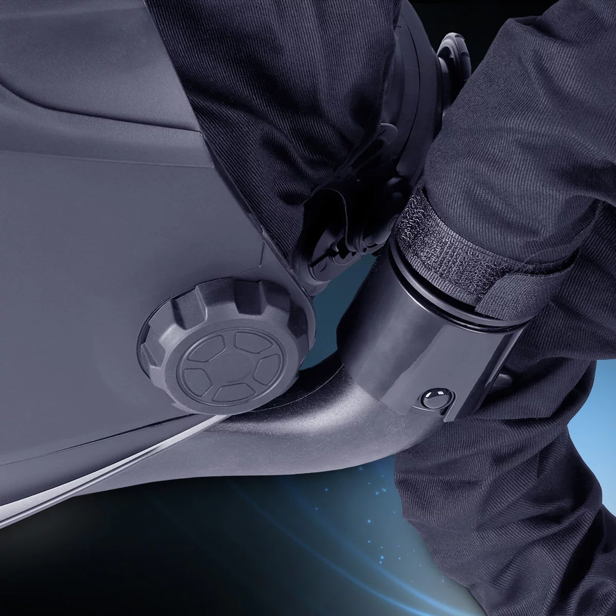 Masca de sudura cu filtru aer Master Air Stahlwerk [12]