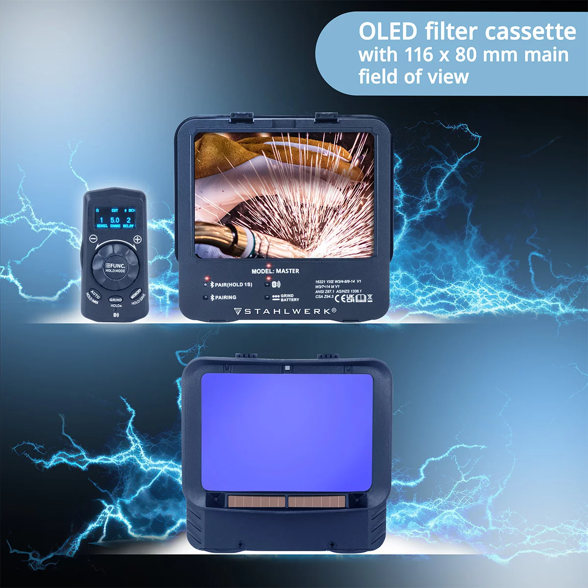 Masca de sudura cu filtru aer Master Air Stahlwerk [4]