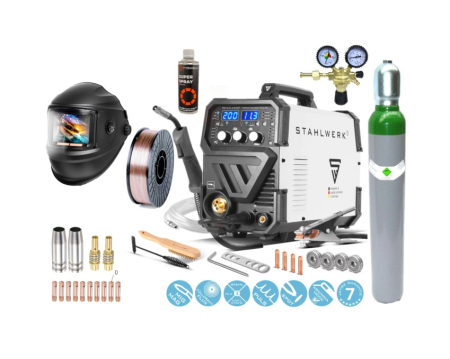Aparate de sudura MIG-MAG - Pachet complet de sudura MIG 200 Spot Puls Stahlwerk