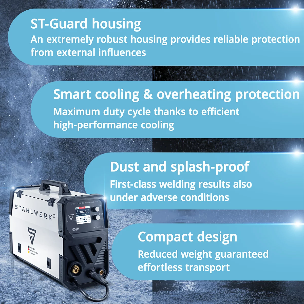 Pachet complet de sudura MIG Doppelpuls 200 Stahlwerk [7]