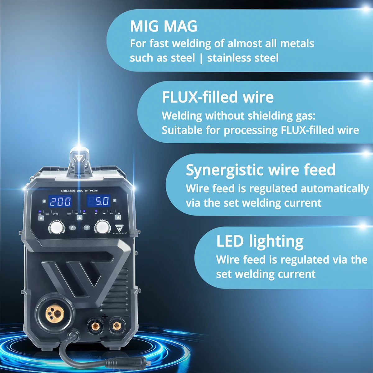 Pachet complet de sudura MIG MAG 200 ST PLUS Stahlwerk [7]