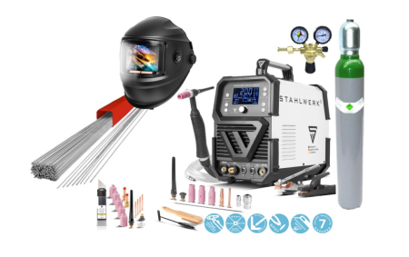 Pachete aparate sudura - Pachet complet de sudura pentru aluminiu AC/DC 200 Digital Stahlwerk