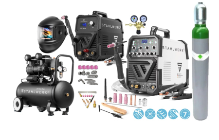 Pachete aparate sudura - Pachet complet de sudura TIG AC/DC si taiere cu plasma CUT 45 Stahlwerk