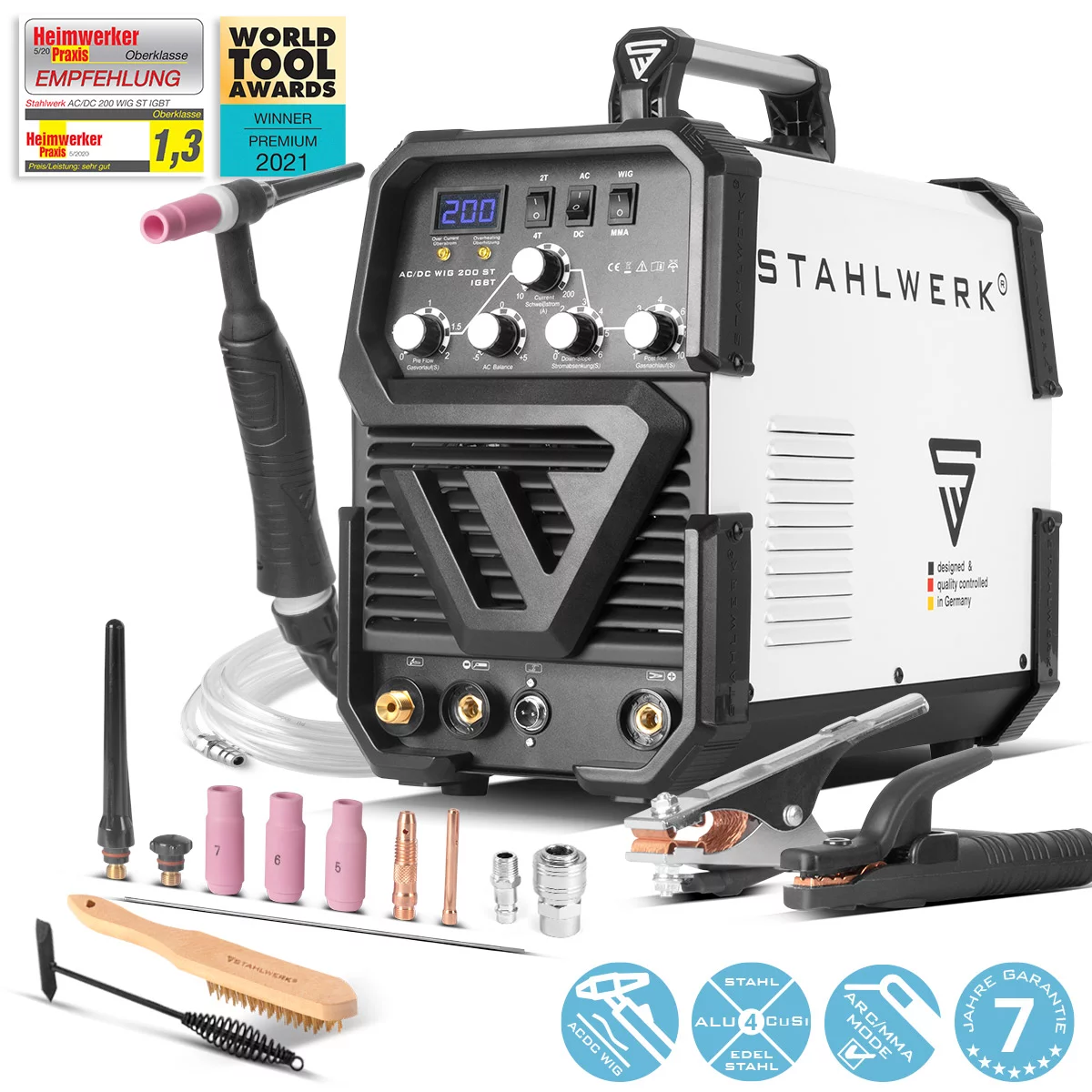 Pachet complet pentru sudura aluminiului AC/DC 200 ST Stahlwerk [1]
