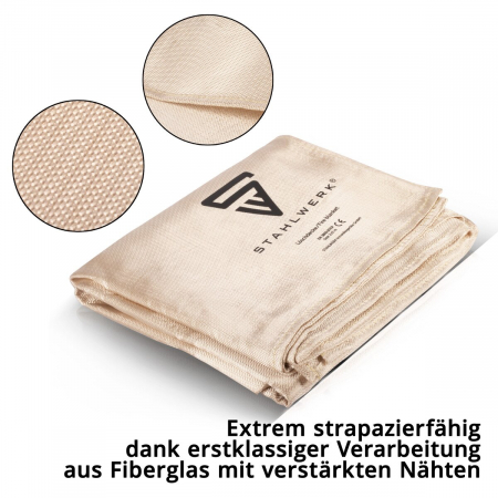 Patura de protectie sudura 200x200 cm din fibra de sticla Stahlwerk [6]