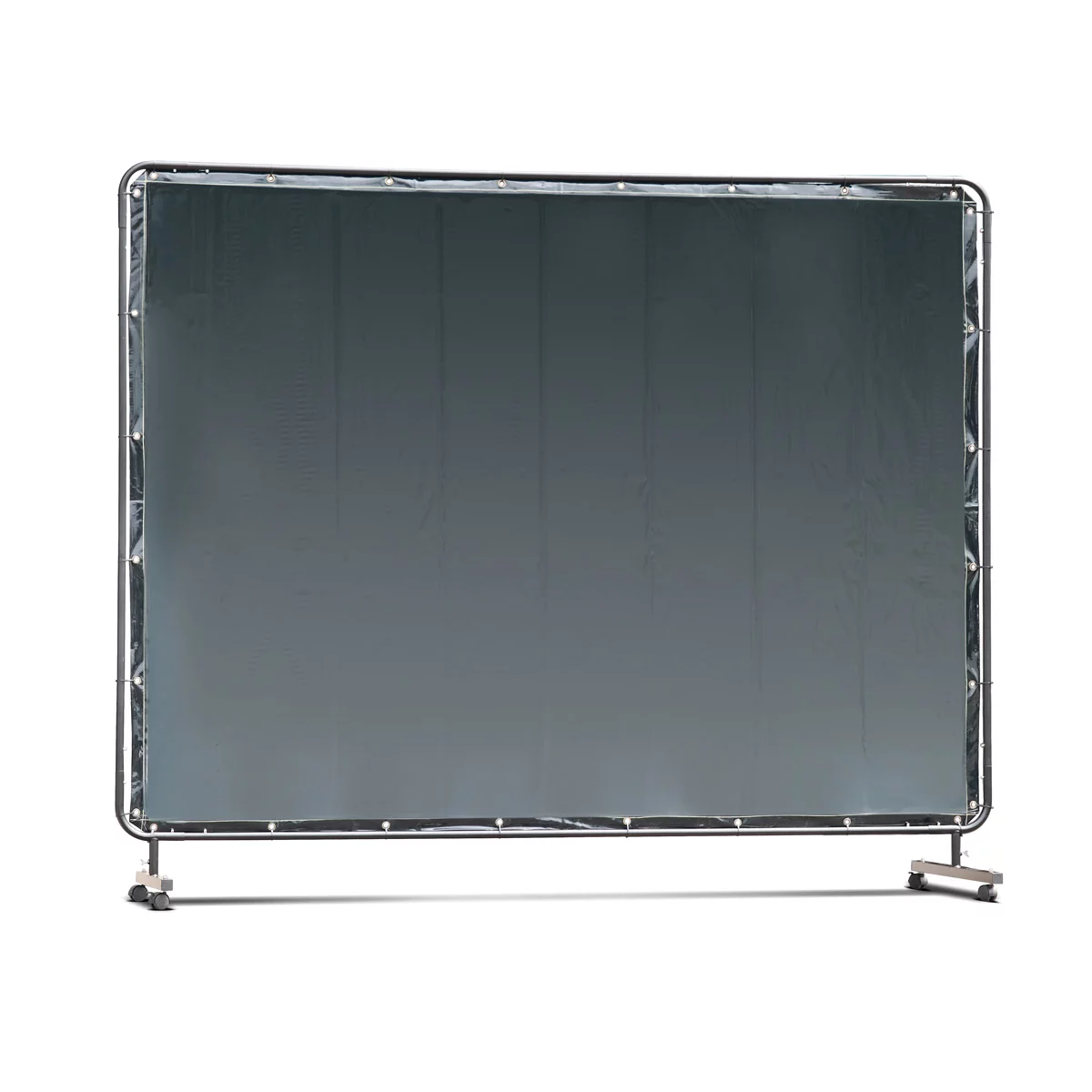 Perdea de protectie sudura STAHLWERK 2,4m x 1,8m, perete despărțitor rezistent la UV din plastic vinil de înaltă calitate, cadru mobil din oțel cu role [1]