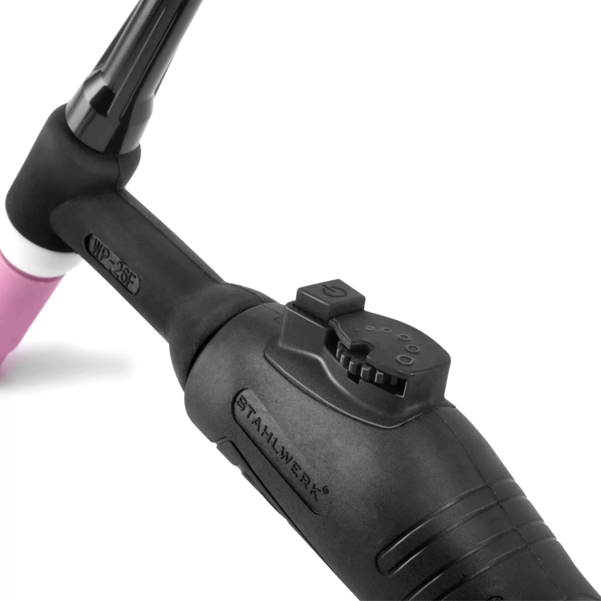 Pistolet de sudură TIG STAHLWERK WP-26 FR cu pachet de furtun de 5 metri până la 200 A cu telecomandă, răcit cu gaz, 2-poli/3-poli, extrem de flexibil, mâner ergonomic [1]