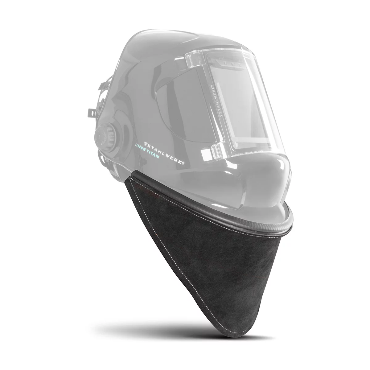 Masti de sudura cu cristale lichide - Protecție de gât și piept din piele STAHLWERK pentru căști de sudură | Protecție universală împotriva stropirii, scânteilor și UV | Ușor de montat | Manopera de înaltă calitate | Fixare prin clipsare/