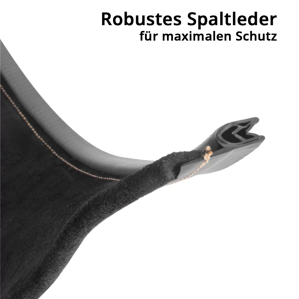 Protecție de gât și piept din piele STAHLWERK pentru căști de sudură | Protecție universală împotriva stropirii, scânteilor și UV | Ușor de montat | Manopera de înaltă calitate | Fixare prin clipsare/ [6]