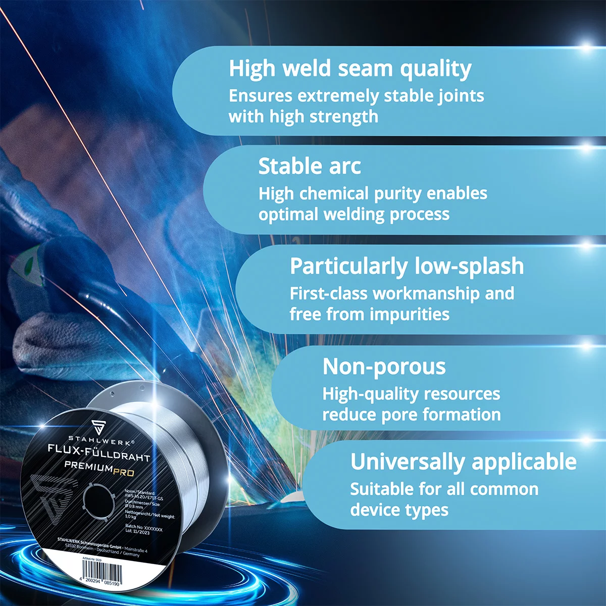 Sarma sudura cu flux 0.8 mm rola 1.0 kg - pentru sudura fara gaz [4]