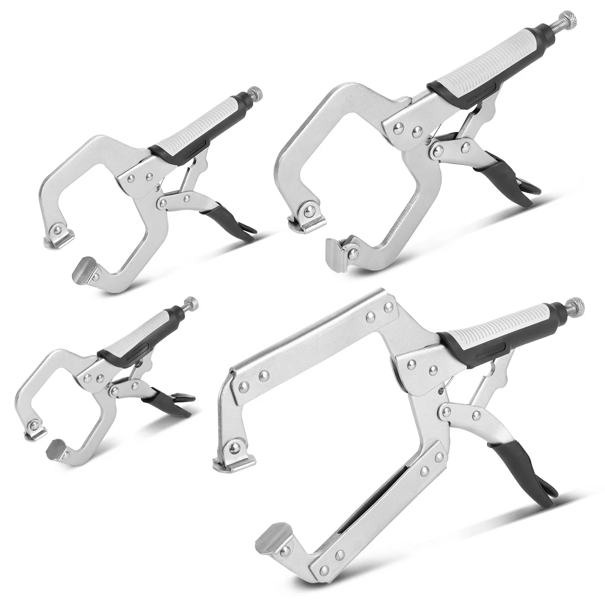 Set clești STAHLWERK Grip, 4 piese | formă C, 6 până la 14 inch | cleme cu prindere rapidă | clește de sudură din oțel înalt aliat, inclusiv geantă de transport [2]